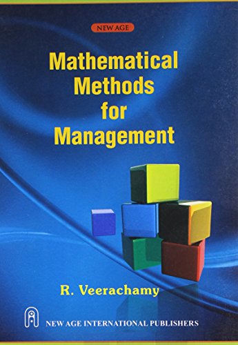 9788122433203: Mathematical Methods for Management [Paperback] Veerachamy, R.