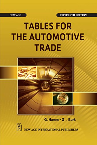 9788122434125: Tables for the Automotive Trade