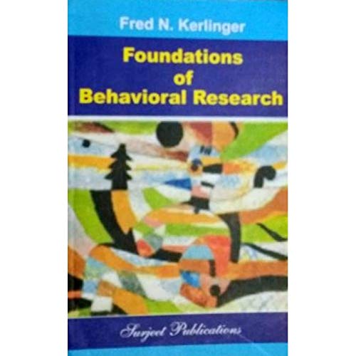 9788122904765: Foundations Of Behavioral Research