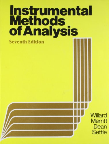 Beispielbild fr Instrumental Methods of Analysis zum Verkauf von Blackwell's