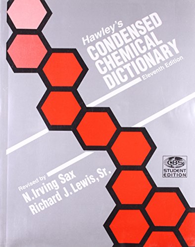 Beispielbild fr Hawley*s Condensed Chemical Dictionary, 11E zum Verkauf von dsmbooks