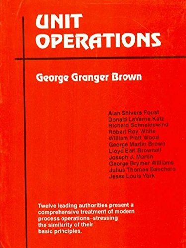 Stock image for Unit Operations for sale by Books Puddle