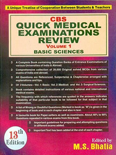 CBS Quick Medical Examinations Review, Vol. I: Basic Sciences (Thirteenth Edition)