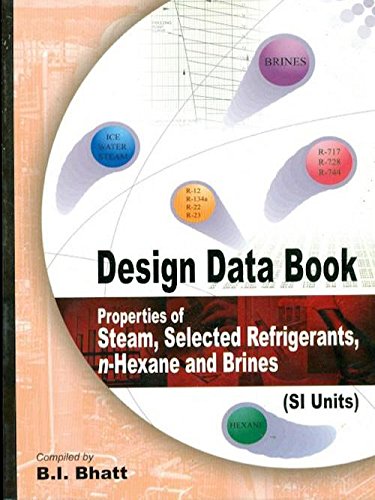 9788123913896: Design Data Book: Properties Of Steam, Selected Refrigerants, N-Hexane And Brines