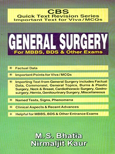 9788123917399: Important Text for Viva/MCQs: General Surgery for MBBS, BDS & Other Exams (CBS Quick Text Revision Series)