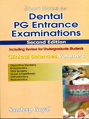 Imagen de archivo de Short Notes For Dental Pg Entrance Examinations 2Ed Vol. 4 a la venta por Books in my Basket