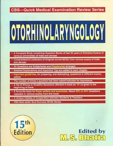 9788123918419: Otorhinolaryngology (CBS Quick Medical Examination Review Series)