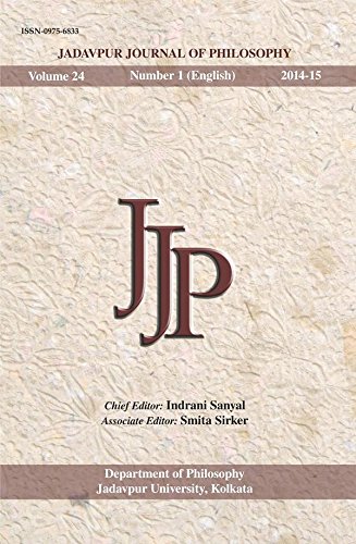 Stock image for Jadavpur Journal of Philosophy Vol. 24 (no. 1) for sale by Books Puddle