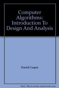 Imagen de archivo de Computer Algorithms: Introduction To Design And Analysis a la venta por Books in my Basket