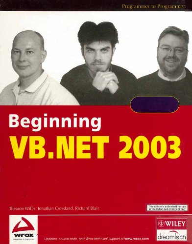9788126505081: Beginning VB .NET 2003