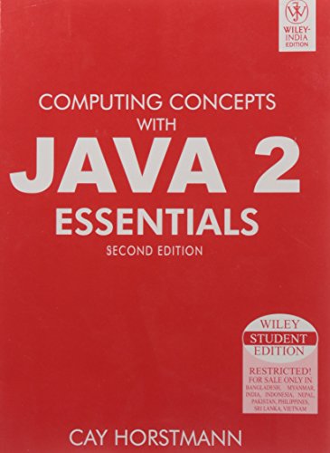 9788126509317: Computing Concepts with JAVA 2 Essentials [Paperback] [Jan 01, 1999] Cay C. Horstmann