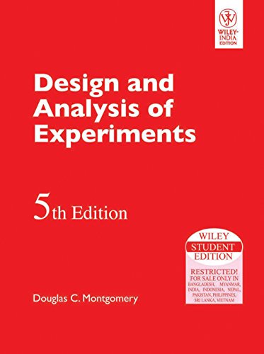9788126510481: Design and Analysis of Experiments