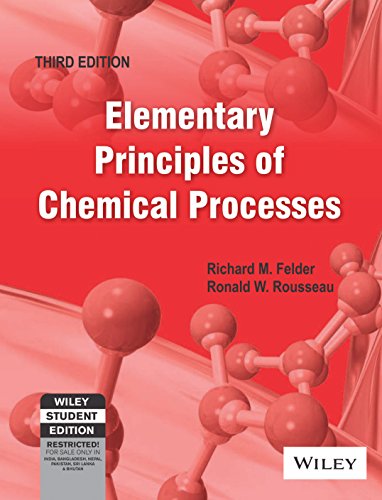 Beispielbild fr Elementary Principles of Chemical Processes zum Verkauf von HPB-Red