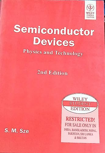 Beispielbild fr Semiconductor Devices: Physics And Technology, 2Nd Ed zum Verkauf von Book Deals