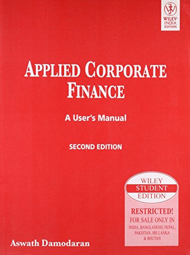 Stock image for Applied Corporate Finance: A User*S Manual, 2Nd Ed for sale by dsmbooks