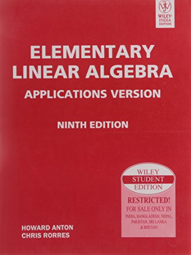 Stock image for Elementary Linear Algebra Applications Version, 9Th Ed for sale by ThriftBooks-Dallas