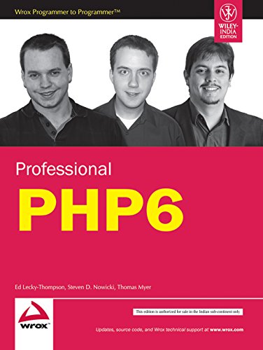 9788126522491: Professional PHP6 [Paperback] by Ed Lecky-Thompson; Steven D. Nowicki; Thomas... [Paperback] [Aug 11, 2009] NA