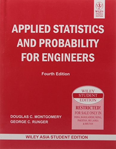 Beispielbild fr Applied Statistics And Probability For Engineers zum Verkauf von Vedams eBooks (P) Ltd