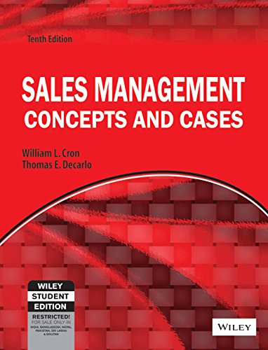 Stock image for Sales Management: Concepts And Cases, 10Th Edn for sale by Books in my Basket