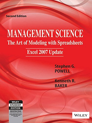 Stock image for Management Science for sale by Majestic Books