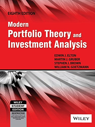 Stock image for Modern Portfolio Theory And Investment Analysis, 8Th Ed for sale by Books in my Basket
