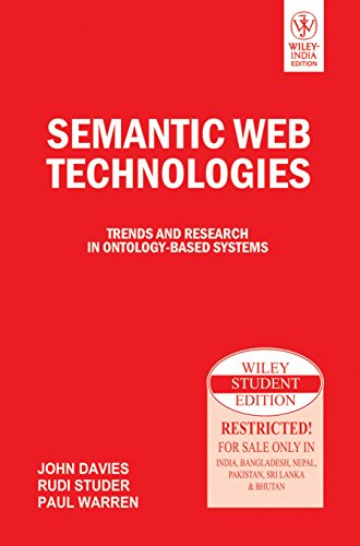 Imagen de archivo de Semantic Web Technologies: Trendz And Research In Ontologybased Systems a la venta por Books in my Basket