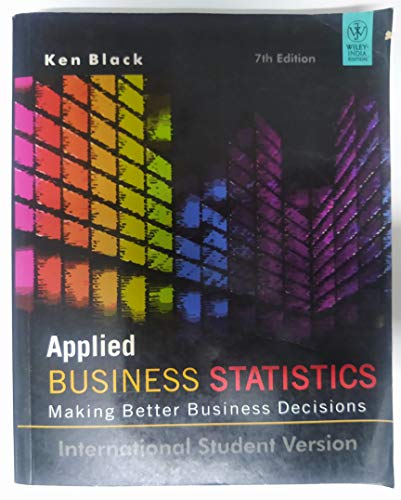 9788126537075: Applied Business Statistics