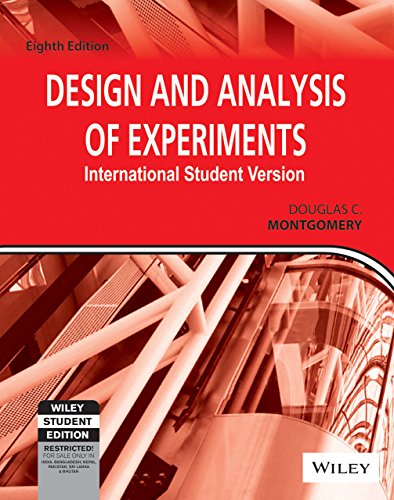 Stock image for DESIGN AND ANALYSIS OF EXPERIMENTS, 8TH EDN, ISV for sale by Universal Store