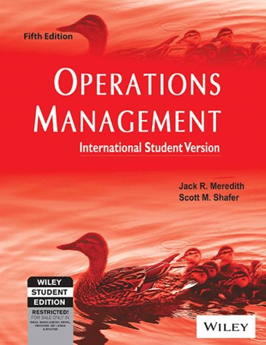 Stock image for Operations Management (5th Ed.) By Jack R. Meredith (International Economy Edition) for sale by Bayside Books