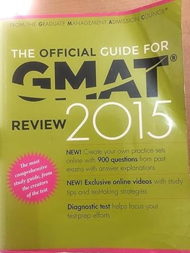 Beispielbild fr The Official Guide For Gmat Review 2015 zum Verkauf von Better World Books