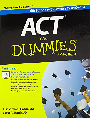 9788126556519: ACT for Dummies, 6ed with Online Practice Tests [Paperback]