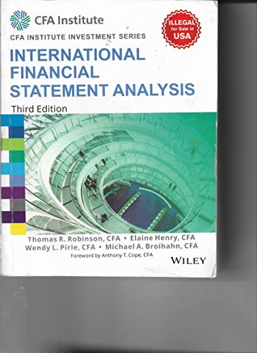 9788126564767: International Financial Statement Analysis, 3Ed (Cfa Institute Investment Series)