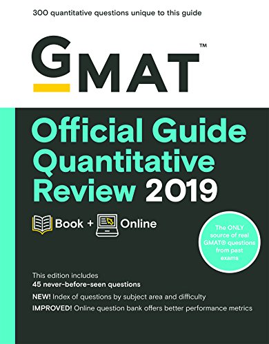 9788126574506: GMAT OFFICIAL GUIDE QUANTITATIVE REVIEW 2019 BOOK + ONLINE [Paperback] [Jan 01, 2018]