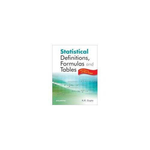 Imagen de archivo de Statistical Definitions' Formulas and Tables a la venta por Books Puddle