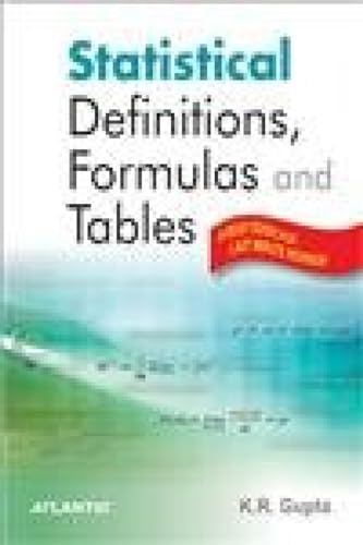 9788126917464: Statistical Definitions' Formulas and Tables