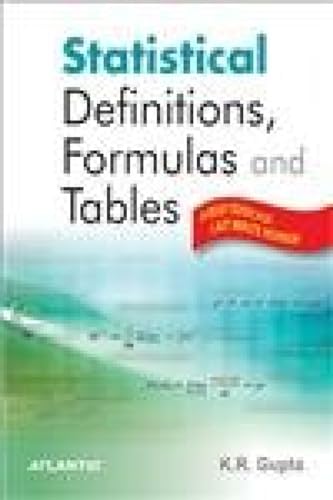 9788126917464: Statistical Definitions, Formulas and Tables