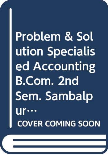 Stock image for Problems & Solutions in Specialised Accounting for sale by Books Puddle