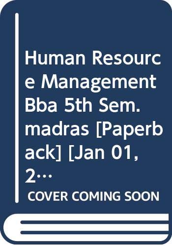 Stock image for Human Resource Mgt (BBA, B.Com.) for sale by Books Puddle