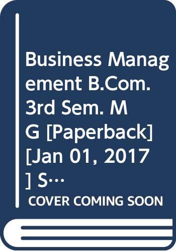 9788127262921: Business Management B.Com. 3rd Sem. MG
