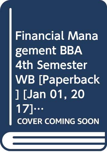 Imagen de archivo de Financial Management (BBA, 4th-Sem.Wbut) a la venta por Books Puddle