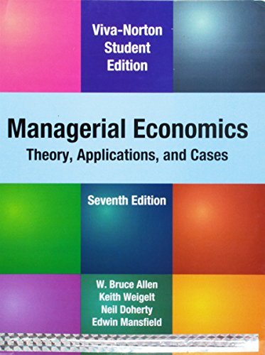 Beispielbild fr Managerial Economics: Theory, Applications, and Cases zum Verkauf von Better World Books