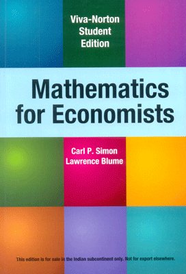 Beispielbild fr Viva Books Mathematics For Economics zum Verkauf von Book Deals