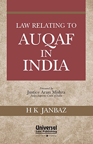 Stock image for Law Relating to Auqaf in India [Hardcover] Col. H K Janbaz for sale by dsmbooks