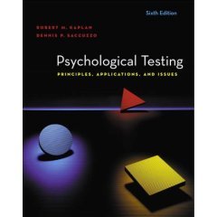 Beispielbild fr Psychological Testing, Principles, Applications, and Issues zum Verkauf von Irish Booksellers