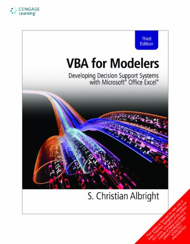 Imagen de archivo de VBA For Modelers: Developing Decision Support System with Microsoft 3/ed a la venta por ThriftBooks-Atlanta