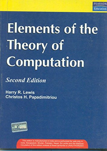 9788131703878: Elements of The Theory of Computation, 2/e