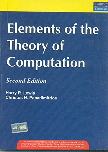 Stock image for Elements of the Theory of Computation for sale by Books Puddle