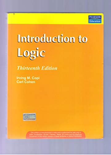 9788131720745: Introduction to Logic 13th edition.