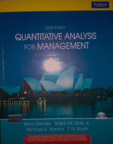 Imagen de archivo de Quantitative Analysis for Management 10th edition a la venta por Better World Books