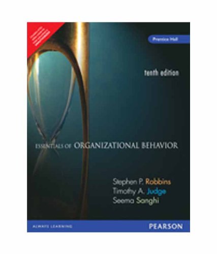 Stock image for Essentials of Organizational Behavior International Edition for sale by ThriftBooks-Dallas